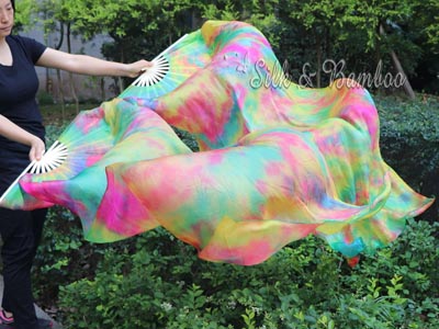Kaleidoscope 3G belly dance silk fan veil